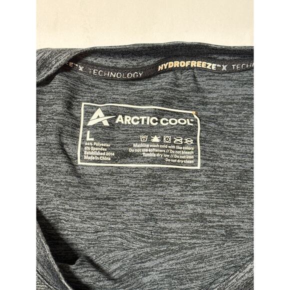 Arctic Cool Men's Hydrofreeze X Technology Cooling Crew Neck T-Shirt Gray Size L - Picture 10 of 10